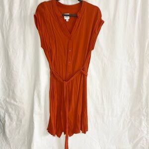 GAP Maternity Rust Midi Dress